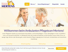 Tablet Screenshot of pflegeteam-mertens.de